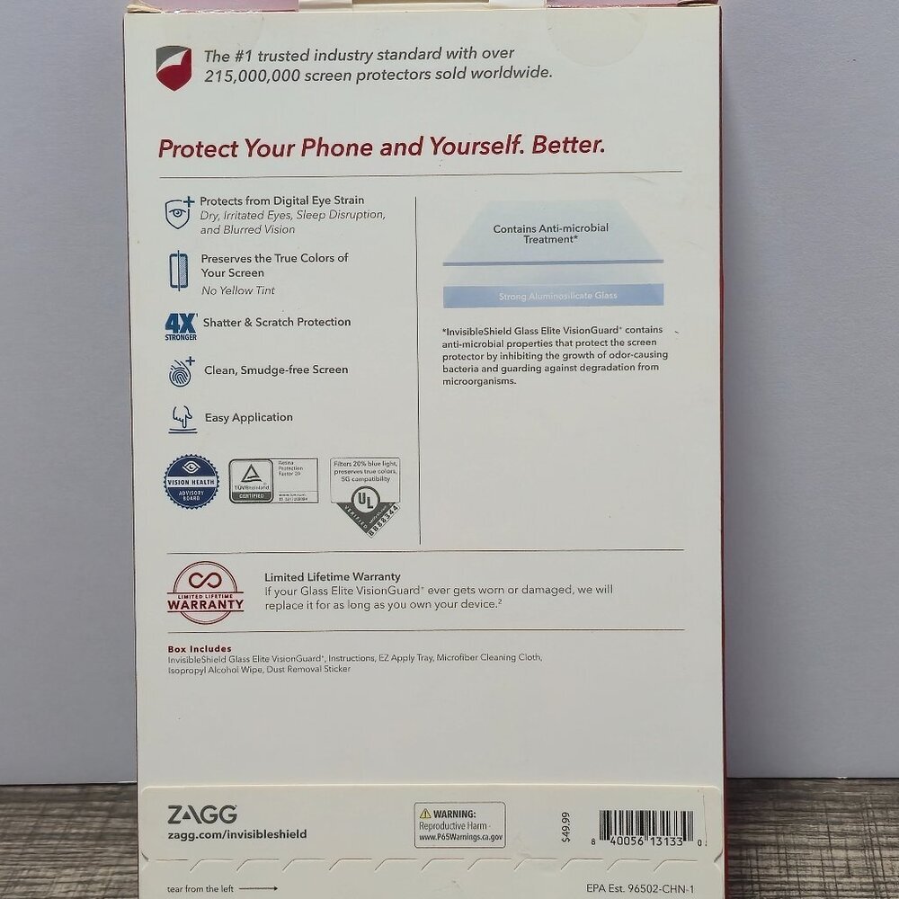 Zagg Invisible Shield GlassFusion Screen Protector iPhone 12 Pro Max - Picture 2 of 2